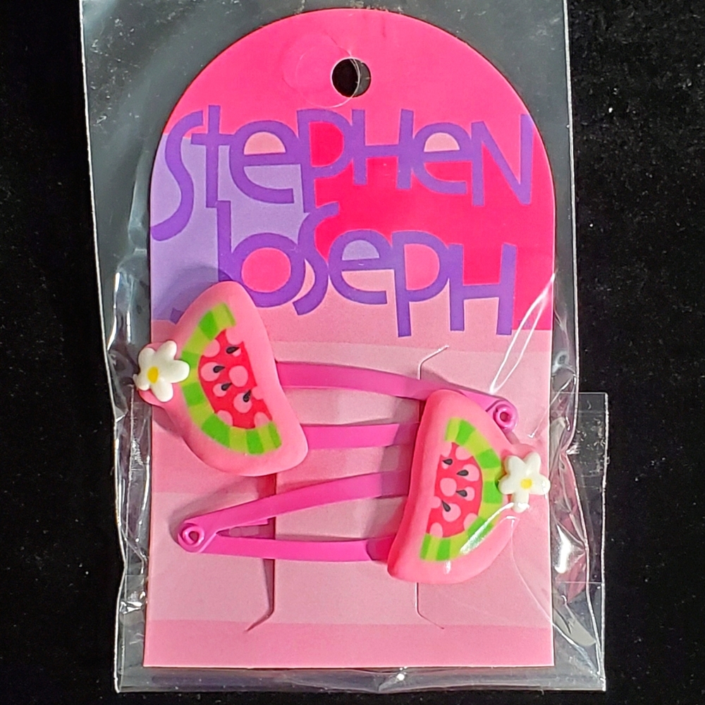 Stephen Joseph Watermelon Girls Hair Barrettes